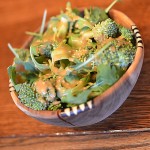 sesame peanut dressing on the salad