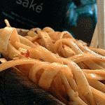 spicy sesame noodles with Sake
